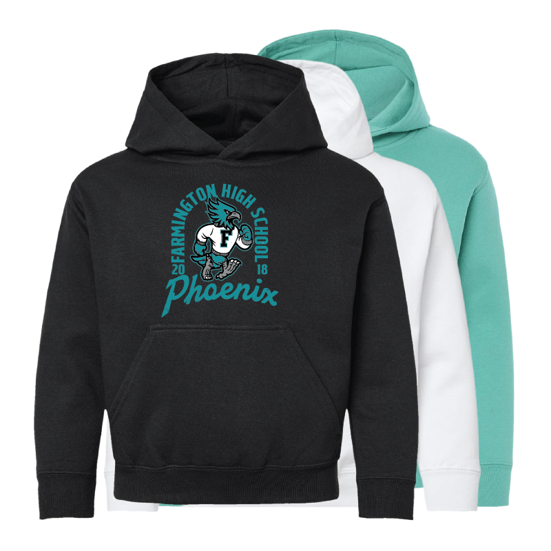 Farmington High School Phoenix Vintage Mascot - Youth Hoodie