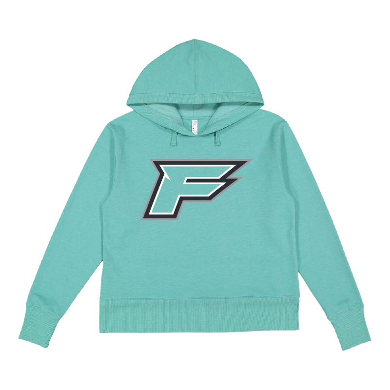 F Logo - Womens Vintage Wash Hoodie Sweatshirt