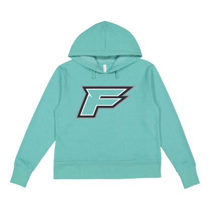F Logo - Womens Vintage Wash Hoodie Sweatshirt