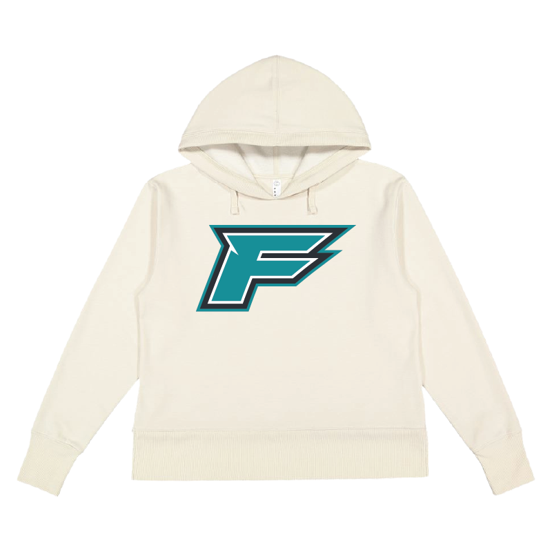 F Logo - Womens Vintage Wash Hoodie Sweatshirt