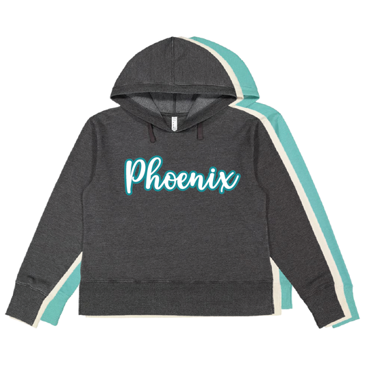 Phoenix Script - Womens Vintage Wash Hoodie Sweatshirt