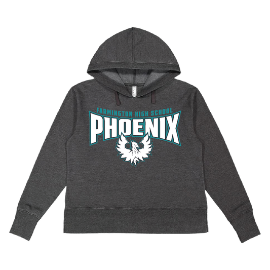 Farmington High School Phoenix - Womens Vintage Wash Hoodie Sweatshirt