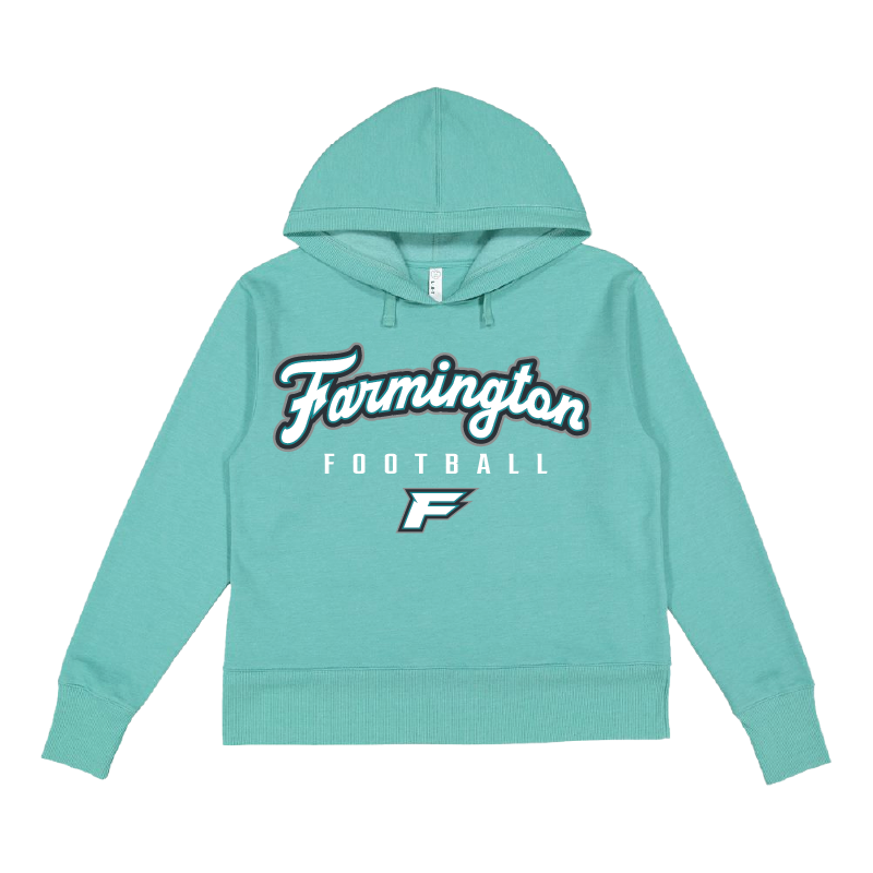 Farmington Football Script - Womens Vintage Wash Hoodie Sweatshirt