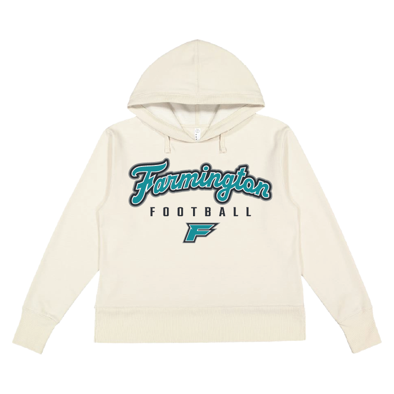 Farmington Football Script - Womens Vintage Wash Hoodie Sweatshirt