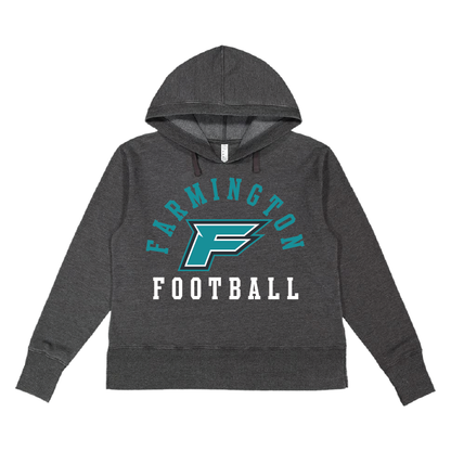 Farmington Football Arched - Womens Vintage Wash Hoodie Sweatshirt