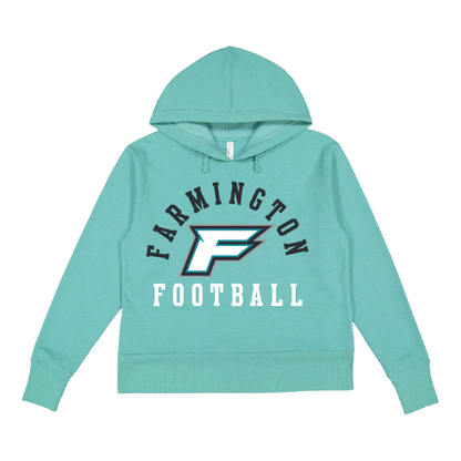 Farmington Football Arched - Womens Vintage Wash Hoodie Sweatshirt