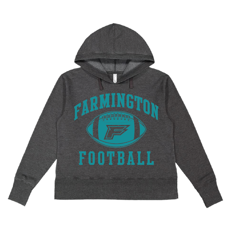 Farmington Football Icon - Womens Vintage Wash Hoodie Sweatshirt