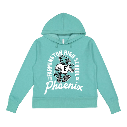 Farmington High School Phoenix Vintage Mascot - Womens Vintage Wash Hoodie Sweatshirt