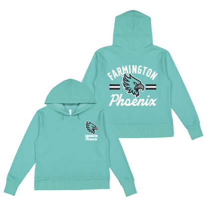 Farmington Phoenix Vintage Mascot Womens Vintage Wash Hoodie Sweatshirt