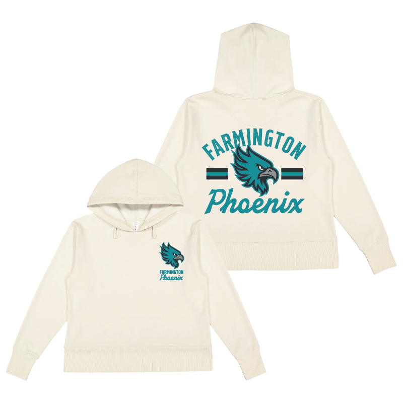 Farmington Phoenix Vintage Mascot Womens Vintage Wash Hoodie Sweatshirt