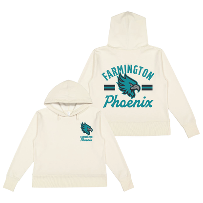 Farmington Phoenix Vintage Mascot Womens Vintage Wash Hoodie Sweatshirt