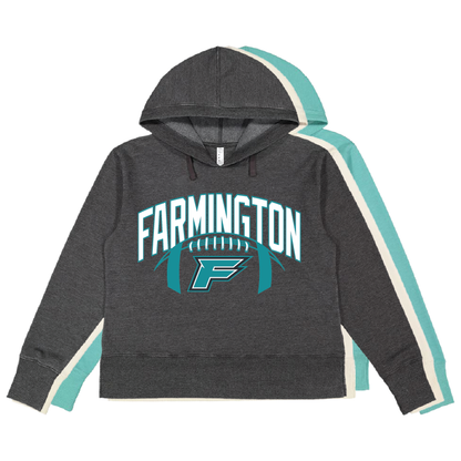 Farmington Arch w/ Football - Womens Vintage Wash Hoodie Sweatshirt