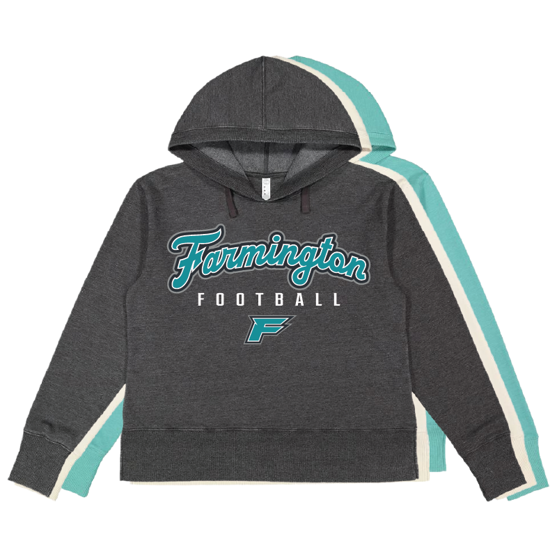 Farmington Football Script - Womens Vintage Wash Hoodie Sweatshirt