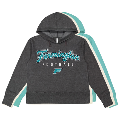 Farmington Football Script - Womens Vintage Wash Hoodie Sweatshirt