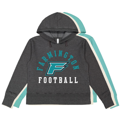 Farmington Football Arched - Womens Vintage Wash Hoodie Sweatshirt