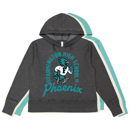 Farmington High School Phoenix Vintage Mascot - Womens Vintage Wash Hoodie Sweatshirt
