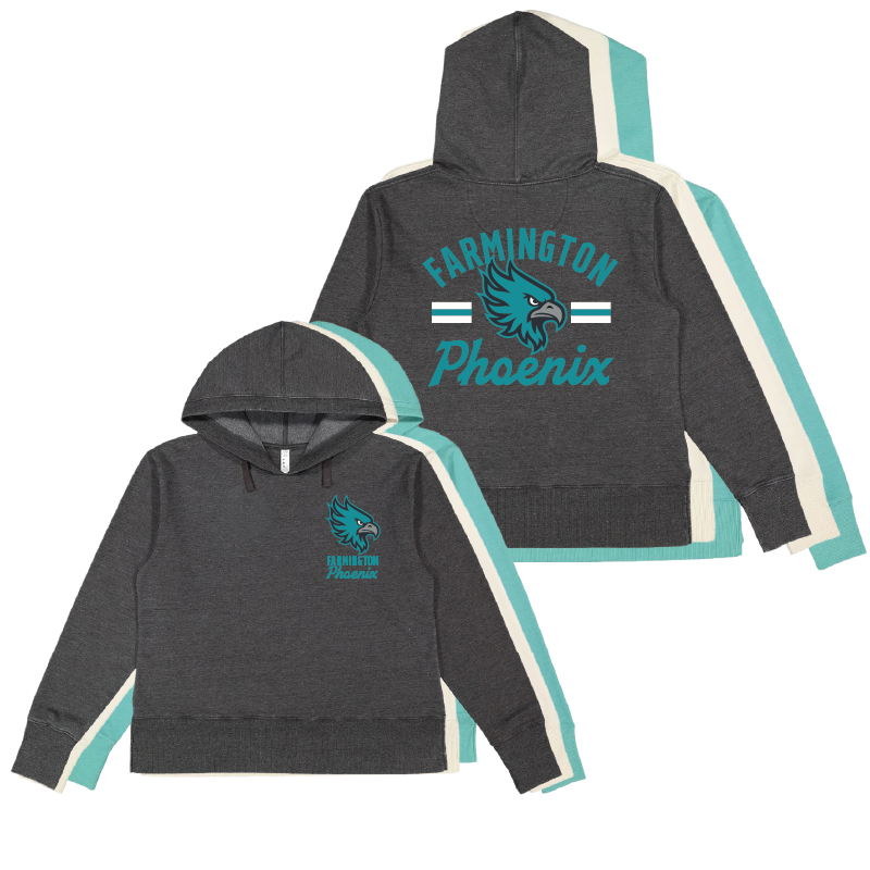 Farmington Phoenix Vintage Mascot Womens Vintage Wash Hoodie Sweatshirt