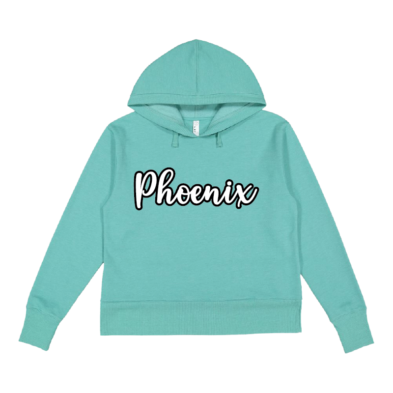 Phoenix Script - Womens Vintage Wash Hoodie Sweatshirt