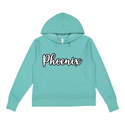 Phoenix Script - Womens Vintage Wash Hoodie Sweatshirt