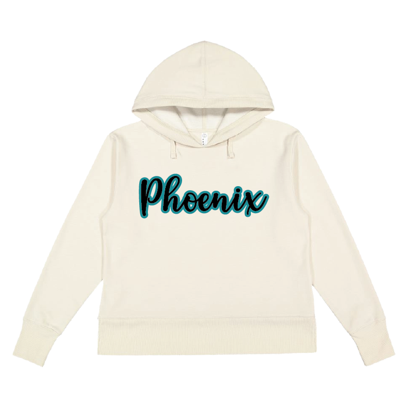 Phoenix Script - Womens Vintage Wash Hoodie Sweatshirt