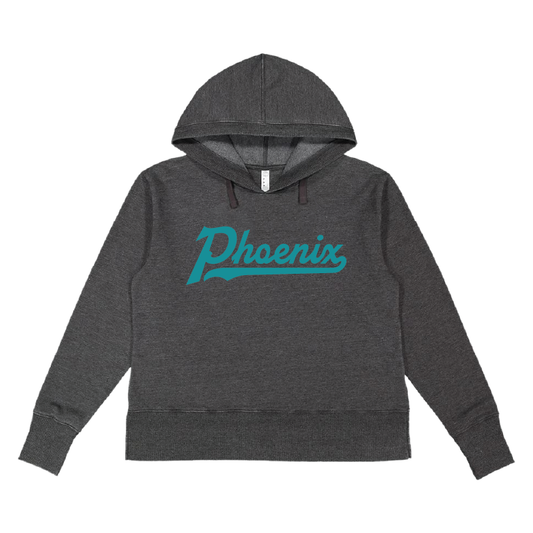 Phoenix Single Color Script - Womens Vintage Wash Hoodie Sweatshirt