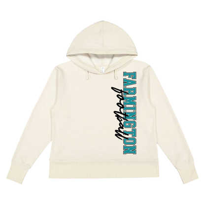Farmington Football Vertical - Womens Vintage Wash Hoodie Sweatshirt