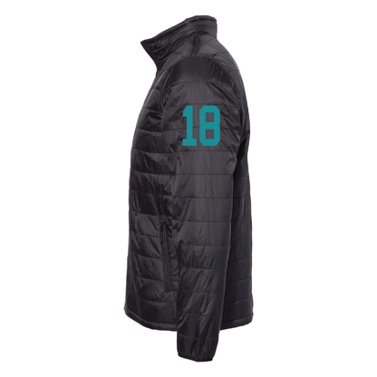 Football W/Teal Phoenix Logo - Mens | Womens Puffer Jacket