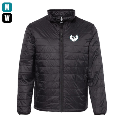 White Phoenix Logo - Mens | Womens Puffer Jacket