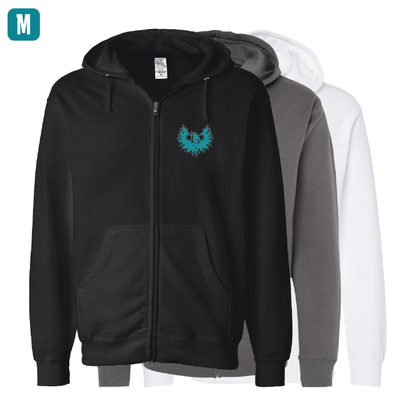 Teal Phoenix Logo - Adult Sponge Fleece Full-Zip Hoodie