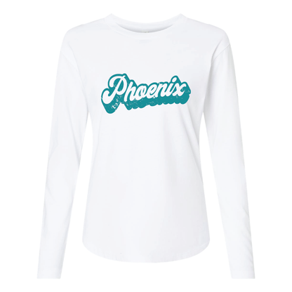 Retro Script - Womens Long Sleeve T-Shirt