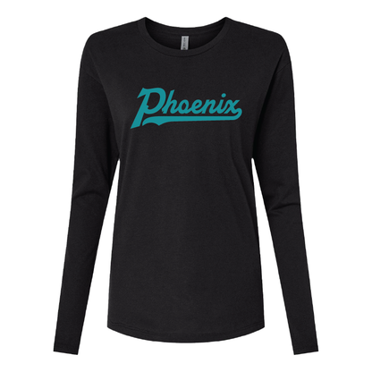 Phoenix Single Color Script - Womens Long Sleeve T-Shirt