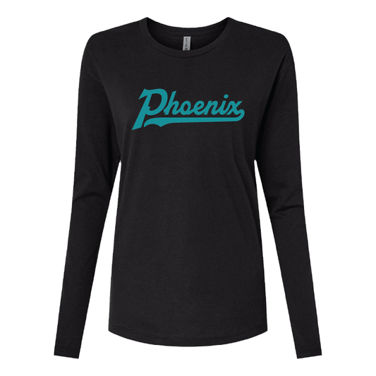 Phoenix Single Color Script - Womens Long Sleeve T-Shirt