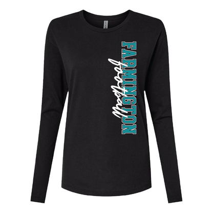 Farmington Football Vertical - Womens Long Sleeve T-Shirt