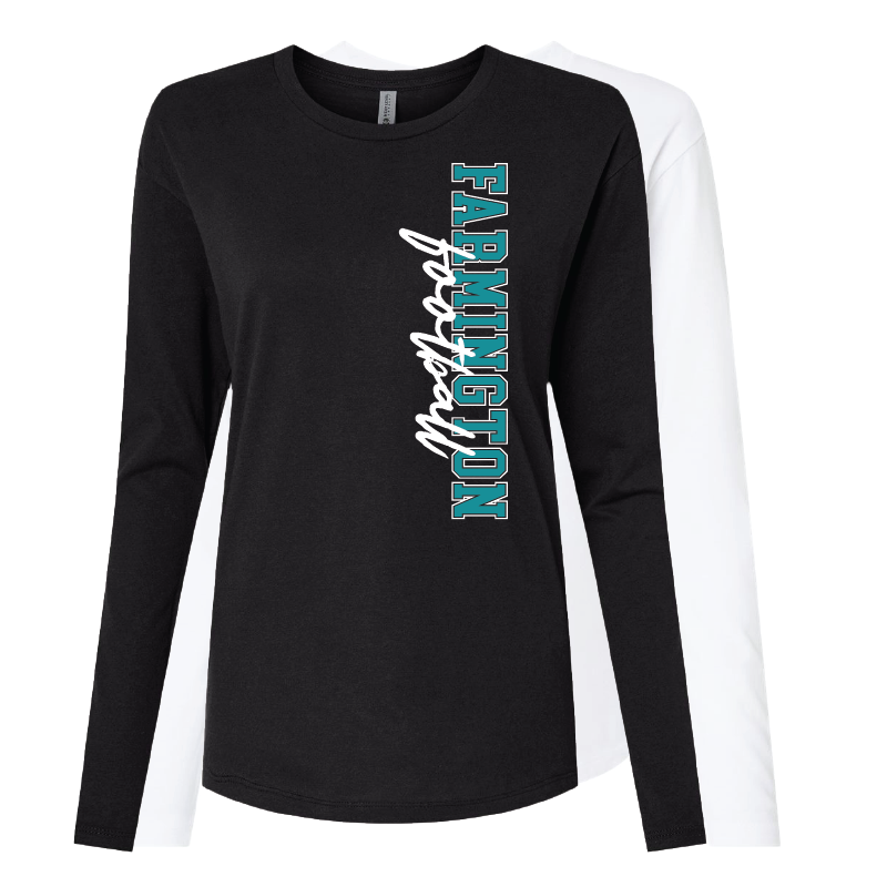 Farmington Football Vertical - Womens Long Sleeve T-Shirt