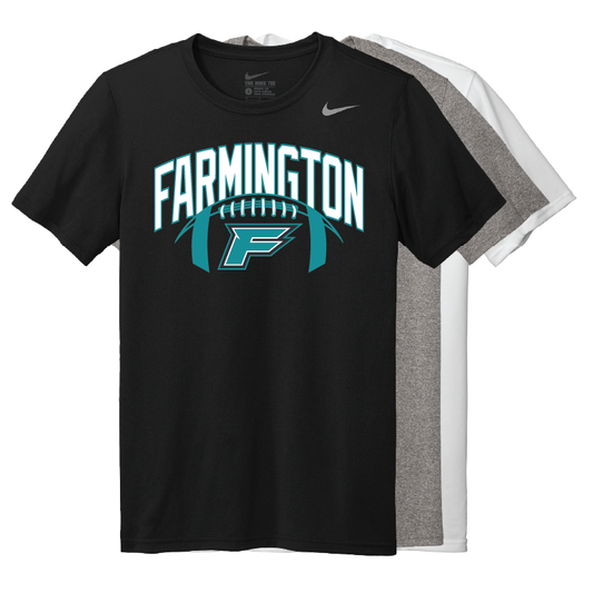 Farmington Arch w/ Football - Mens Team Legend Short Sleeve Crew