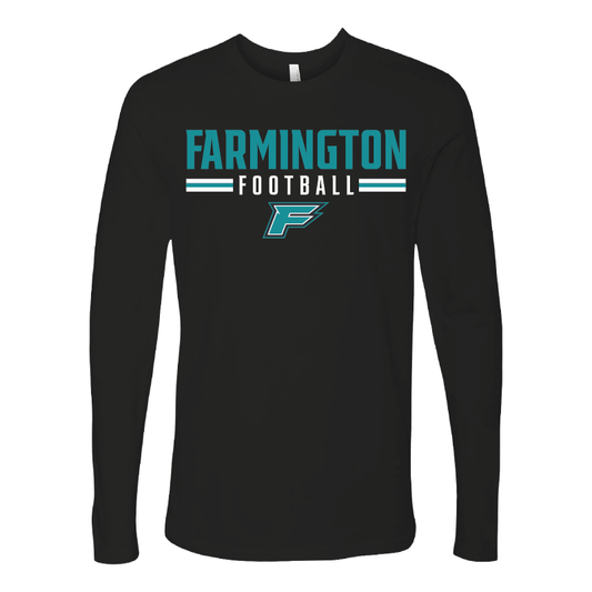 Farmington Football Stripe - Mens Long Sleeve T-Shirt