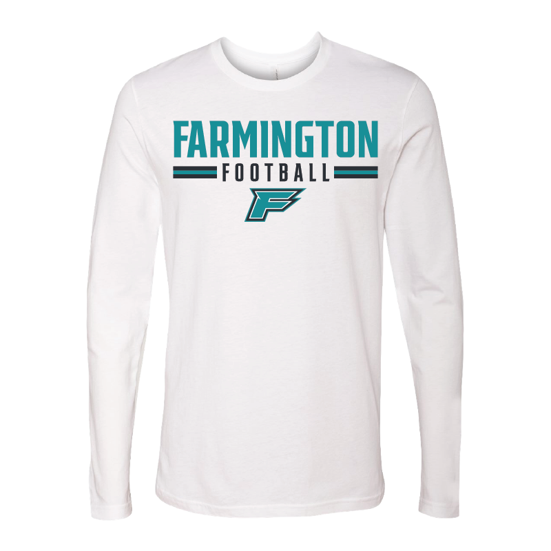 Farmington Football Stripe - Mens Long Sleeve T-Shirt