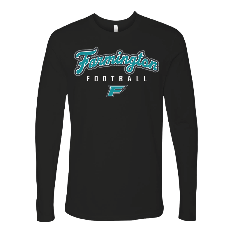 Farmington Football Script - Mens Long Sleeve T-Shirt
