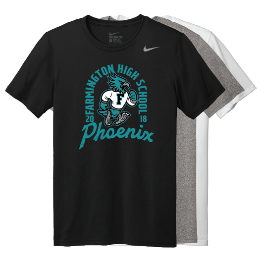 Farmington High School Phoenix Vintage Mascot - Mens Team Legend Short Sleeve Crew