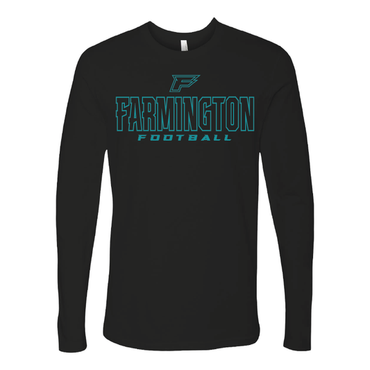Farmington Football Outlined - Mens Long Sleeve T-Shirt