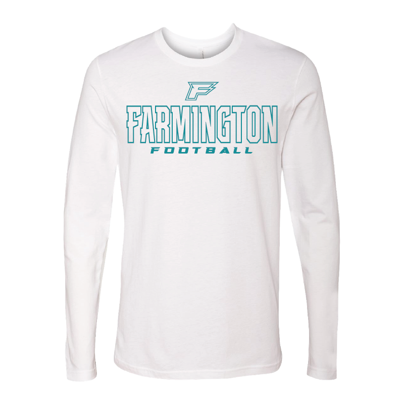 Farmington Football Outlined - Mens Long Sleeve T-Shirt