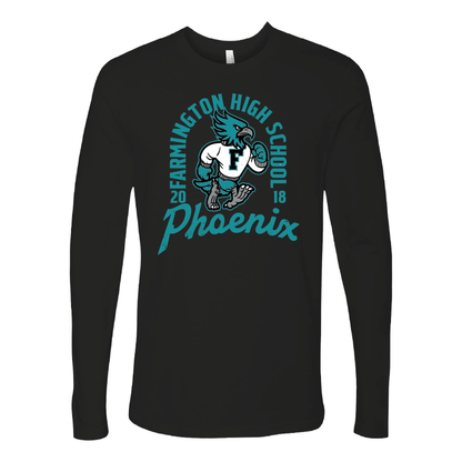 Farmington High School Phoenix Vintage Mascot - Mens Long Sleeve T-Shirt