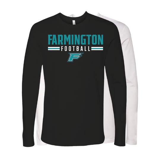 Farmington Football Stripe - Mens Long Sleeve T-Shirt