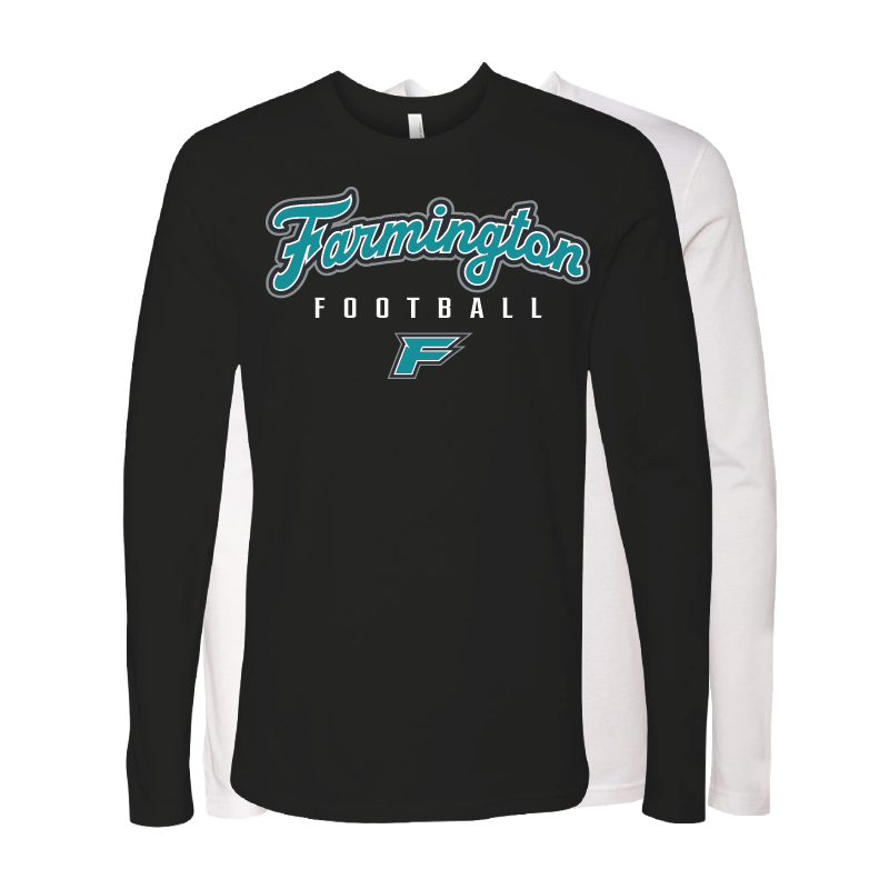 Farmington Football Script - Mens Long Sleeve T-Shirt