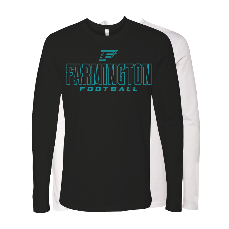 Farmington Football Outlined - Mens Long Sleeve T-Shirt