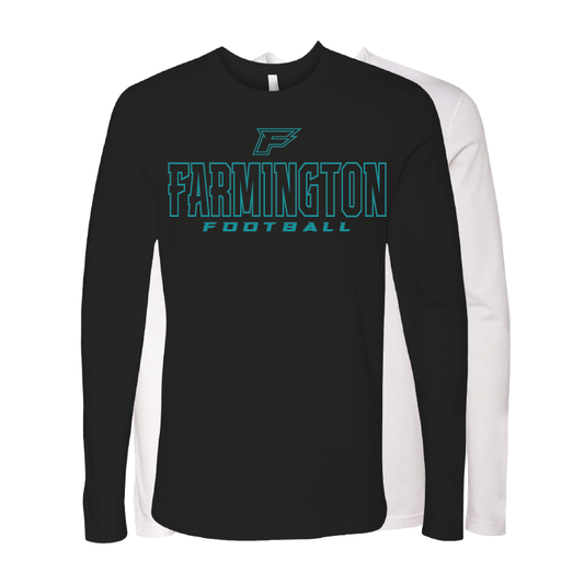 Farmington Football Outlined - Mens Long Sleeve T-Shirt