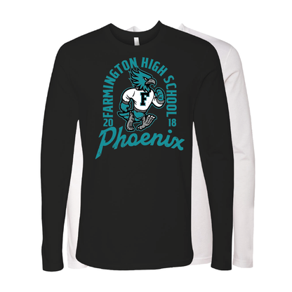 Farmington High School Phoenix Vintage Mascot - Mens Long Sleeve T-Shirt
