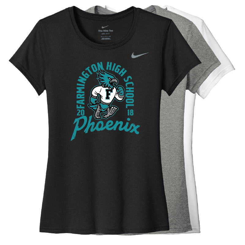 Farmington High School Phoenix Vintage Mascot - Womens Team Legend Short Sleeve Crew