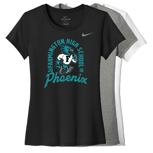 Farmington High School Phoenix Vintage Mascot - Womens Team Legend Short Sleeve Crew