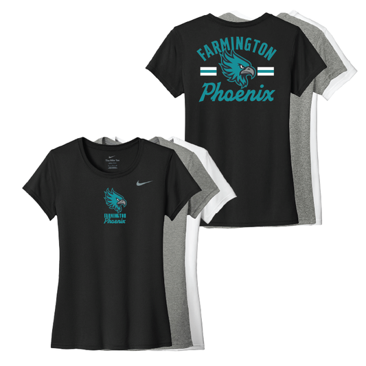 Farmington Phoenix Vintage Mascot Womens Team Legend Short Sleeve Crew